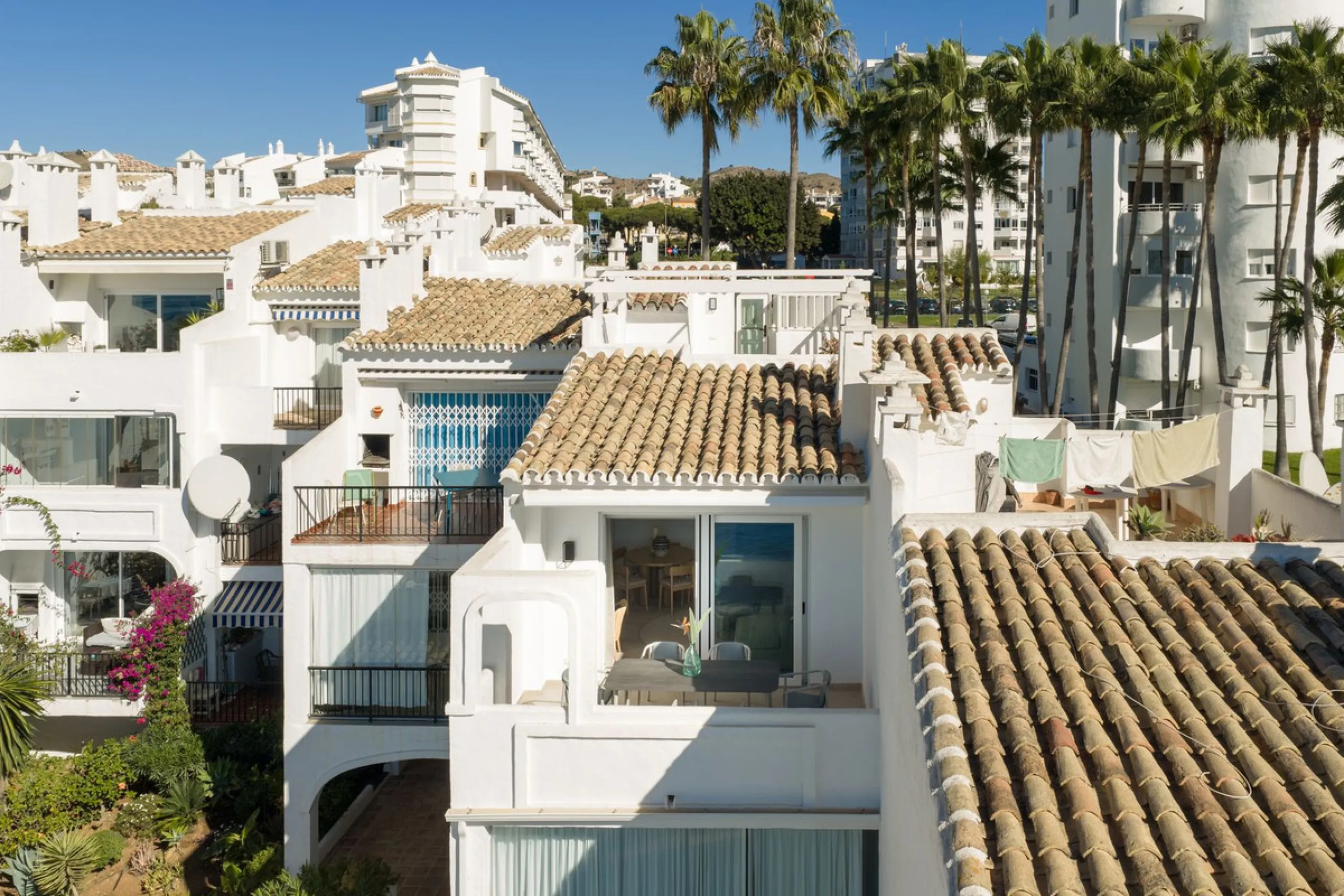 Duplex penthouse with stunning views of the Mediterranean.