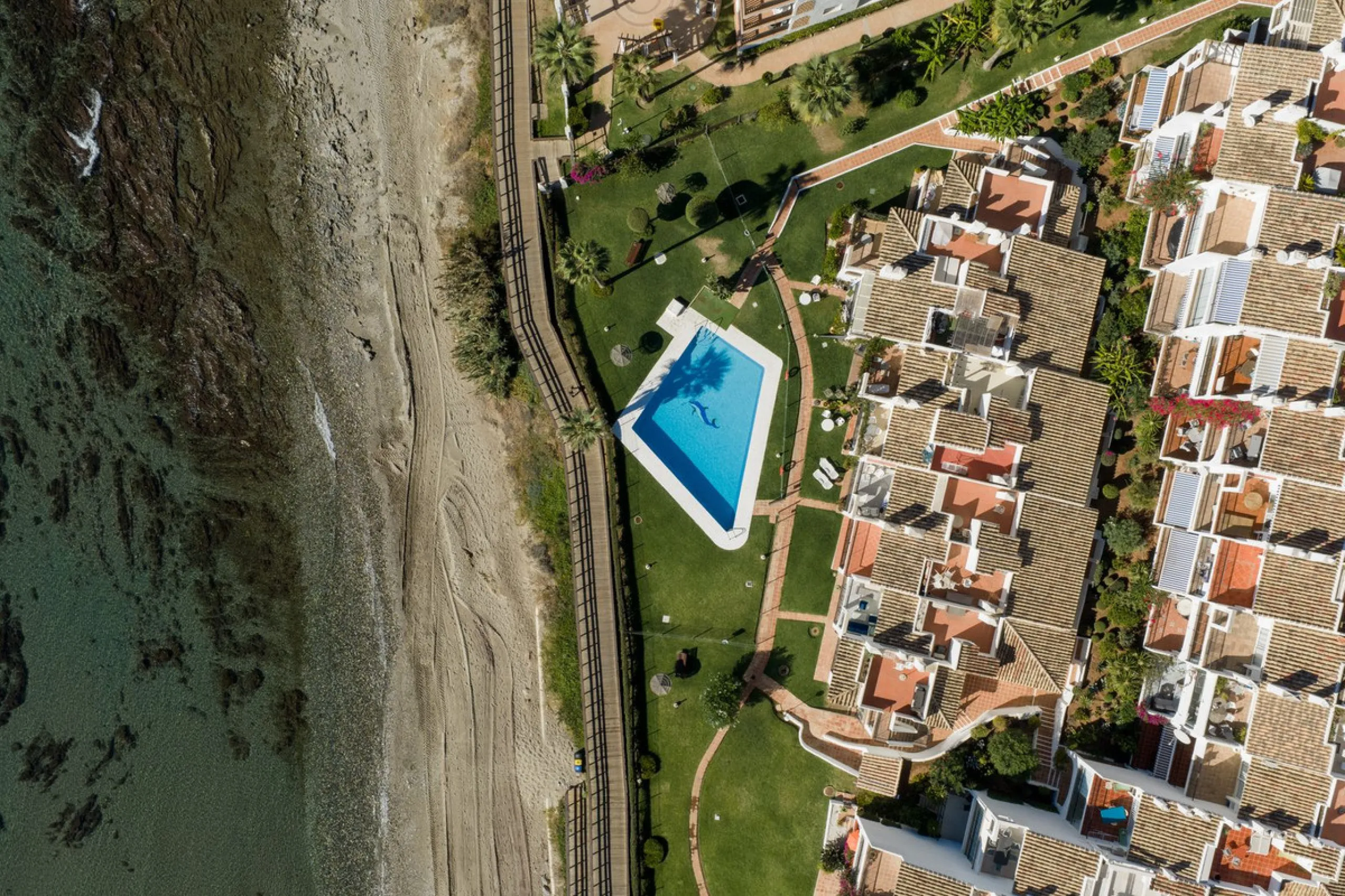 Duplex penthouse with stunning views of the Mediterranean.