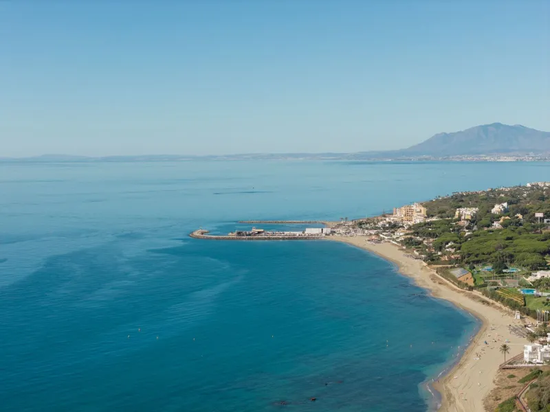 Duplex penthouse with stunning views of the Mediterranean.