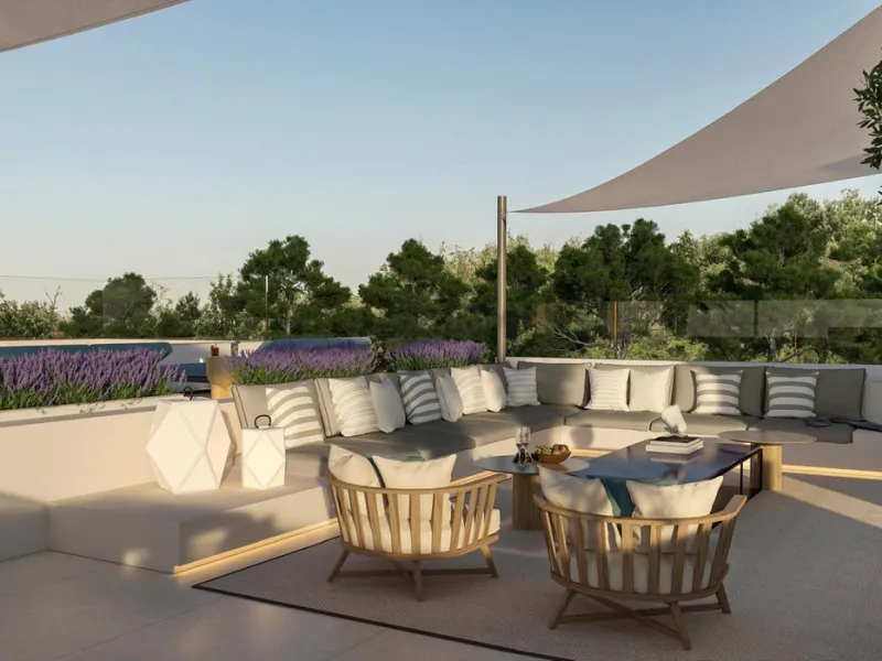 Neue zeitgenössische Villa mit Meerblick im Marbella Hill Club