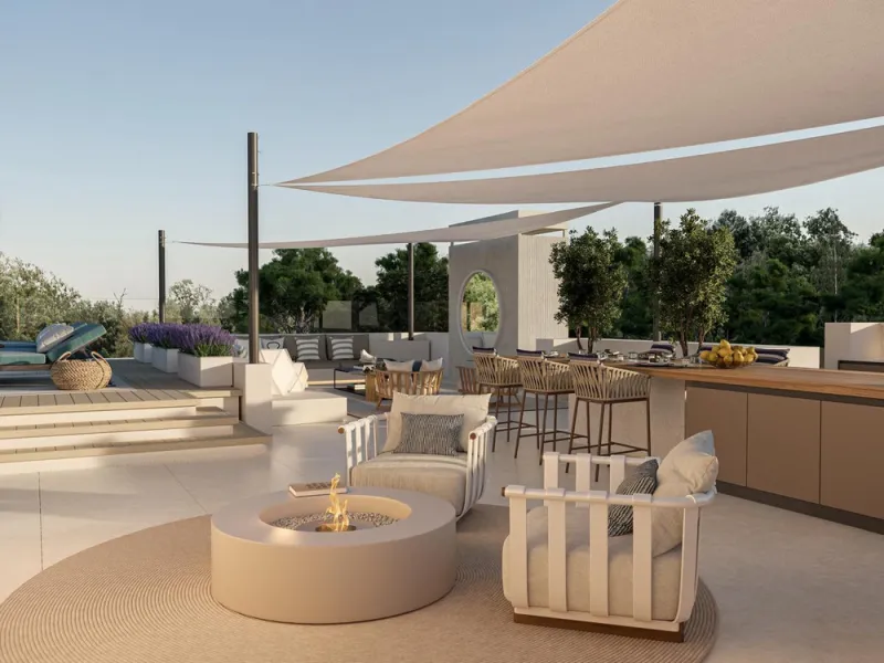 Neue zeitgenössische Villa mit Meerblick im Marbella Hill Club