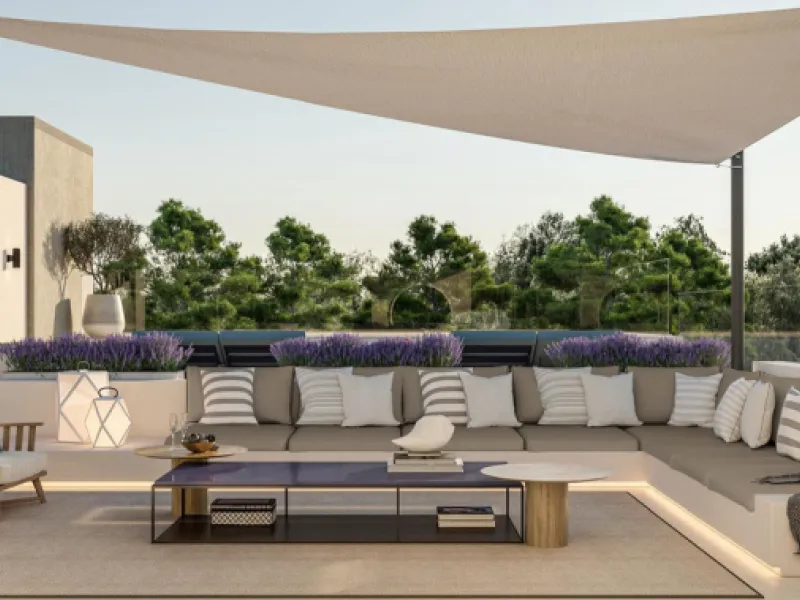 Neue zeitgenössische Villa mit Meerblick im Marbella Hill Club