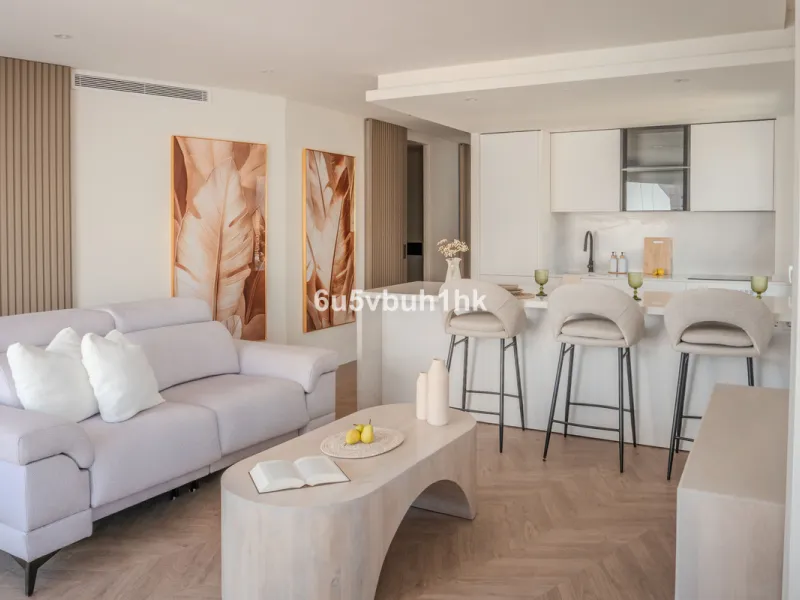 There is something very easy about this apartment. It sits on a bright corner in Estepona's historic centre, next to a plaza, with the life of the town just outside and the beach only a short walk away.
