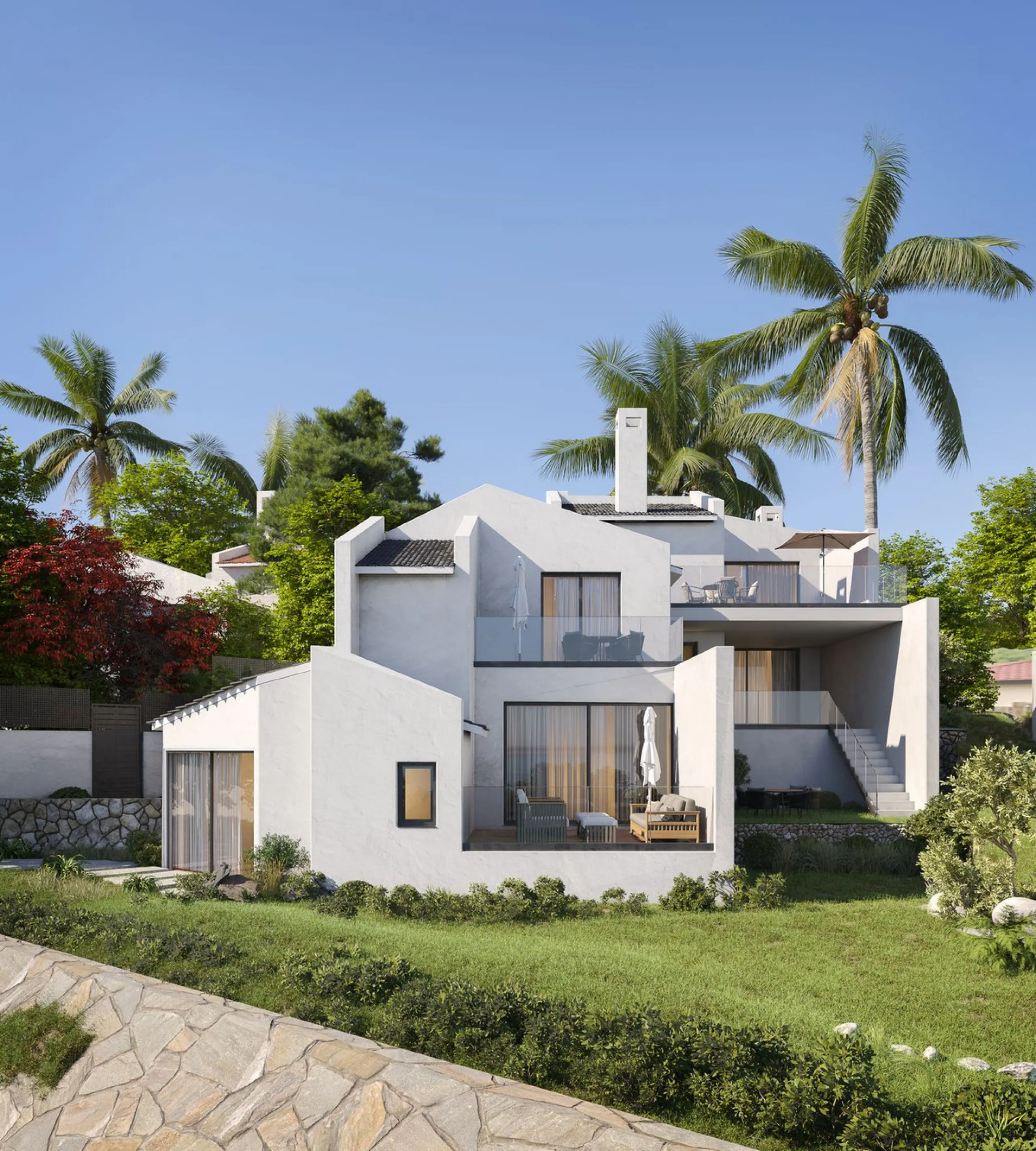 *** Contemporary Townhouse in Bahia Dorada, Estepona *** 3 Bedrooms, 2 Bathrooms and a Guest Toilet *** Spacious Private Terraces and Garden *** Panoramic Views to the Mediterranean Sea *** Fully Fitted Kitchen *** High Quality Built *** Ideal Location: L