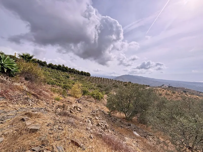 Unique finca in Atalayas Bajas, Vélez-Málaga, with stunning views of the sea and the mountains Spectacular 2-bedroom finca for sale, with a full bathroom with shower, pantry and open plan kitchen open to the living-dining room with fireplace, creating a c