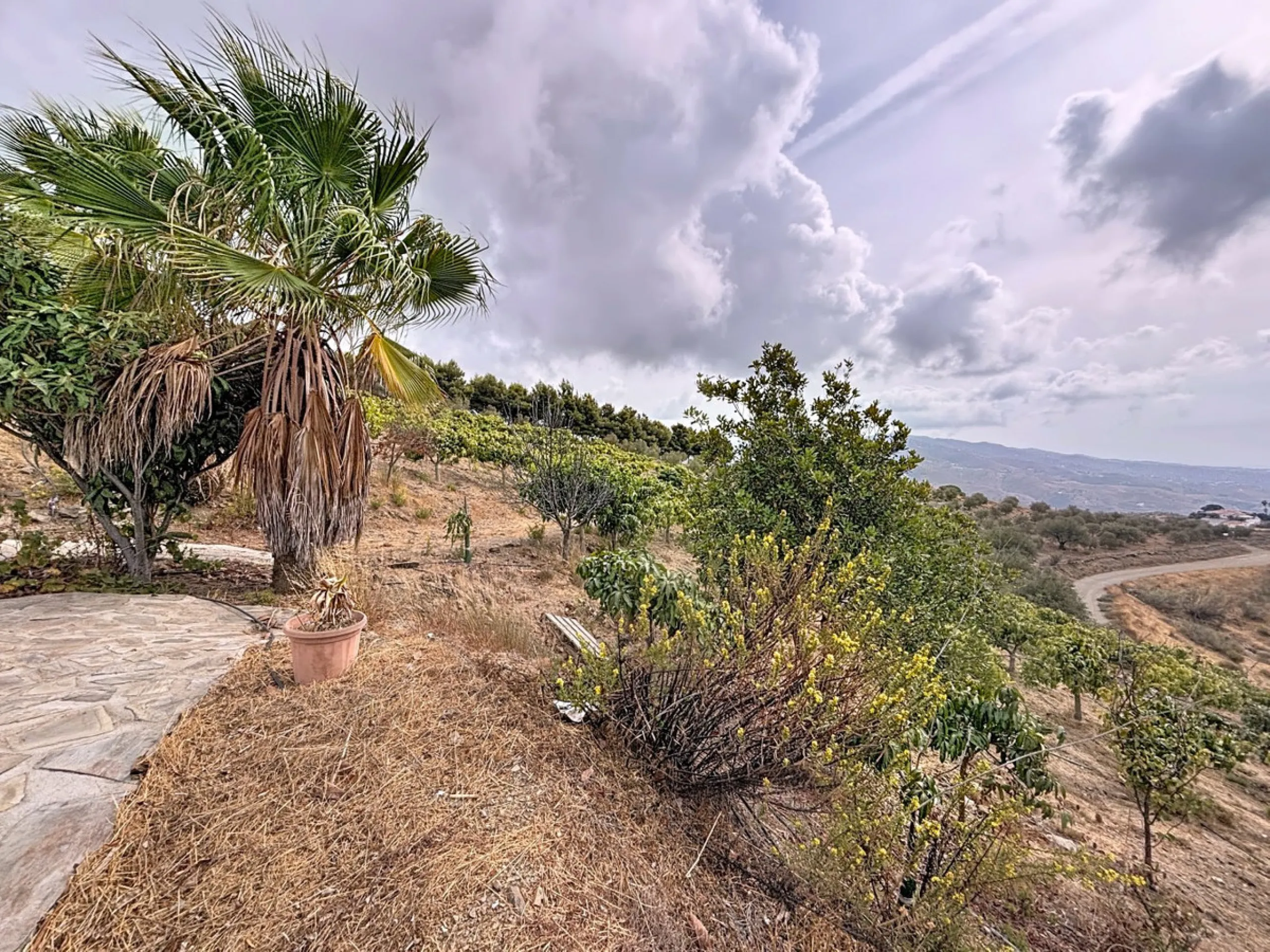 Unique finca in Atalayas Bajas, Vélez-Málaga, with stunning views of the sea and the mountains Spectacular 2-bedroom finca for sale, with a full bathroom with shower, pantry and open plan kitchen open to the living-dining room with fireplace, creating a c