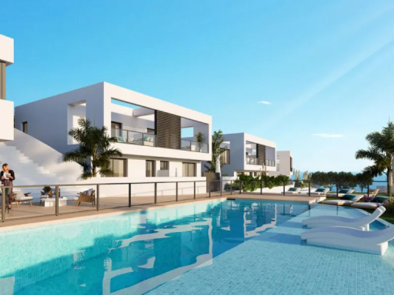 This is  a great opportunity to buy a brand new semidetached house in a gated urbanisation in Riviera del Sol, Mijas,.This 3 bedroom, 2 bathroom home is distributed over 2 floors. and has amazing sea views. This  home has been designed with  comfort in mi