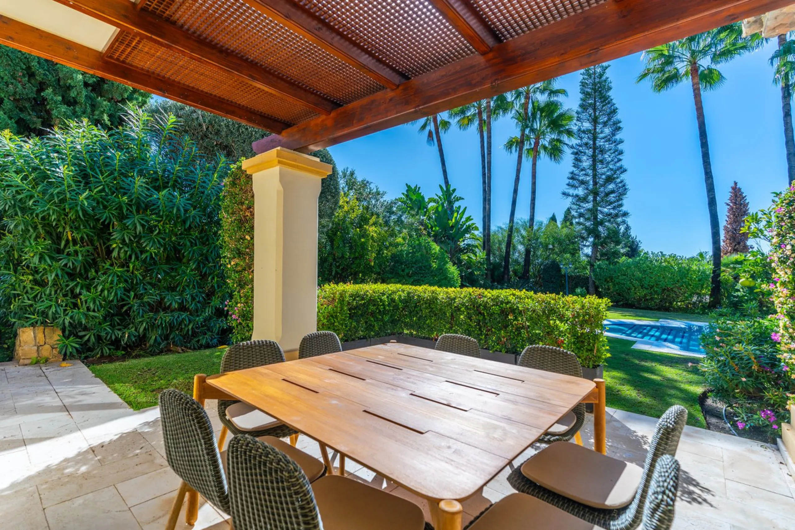 Situated on one of the most prestigious roads in Sierra Blanca, this magnificent villa embodies the essence of Marbella luxury living. Set on an expansive plot of almost 2,000 m², the property enjoys total privacy, lush gardens, and breathtaking sea views