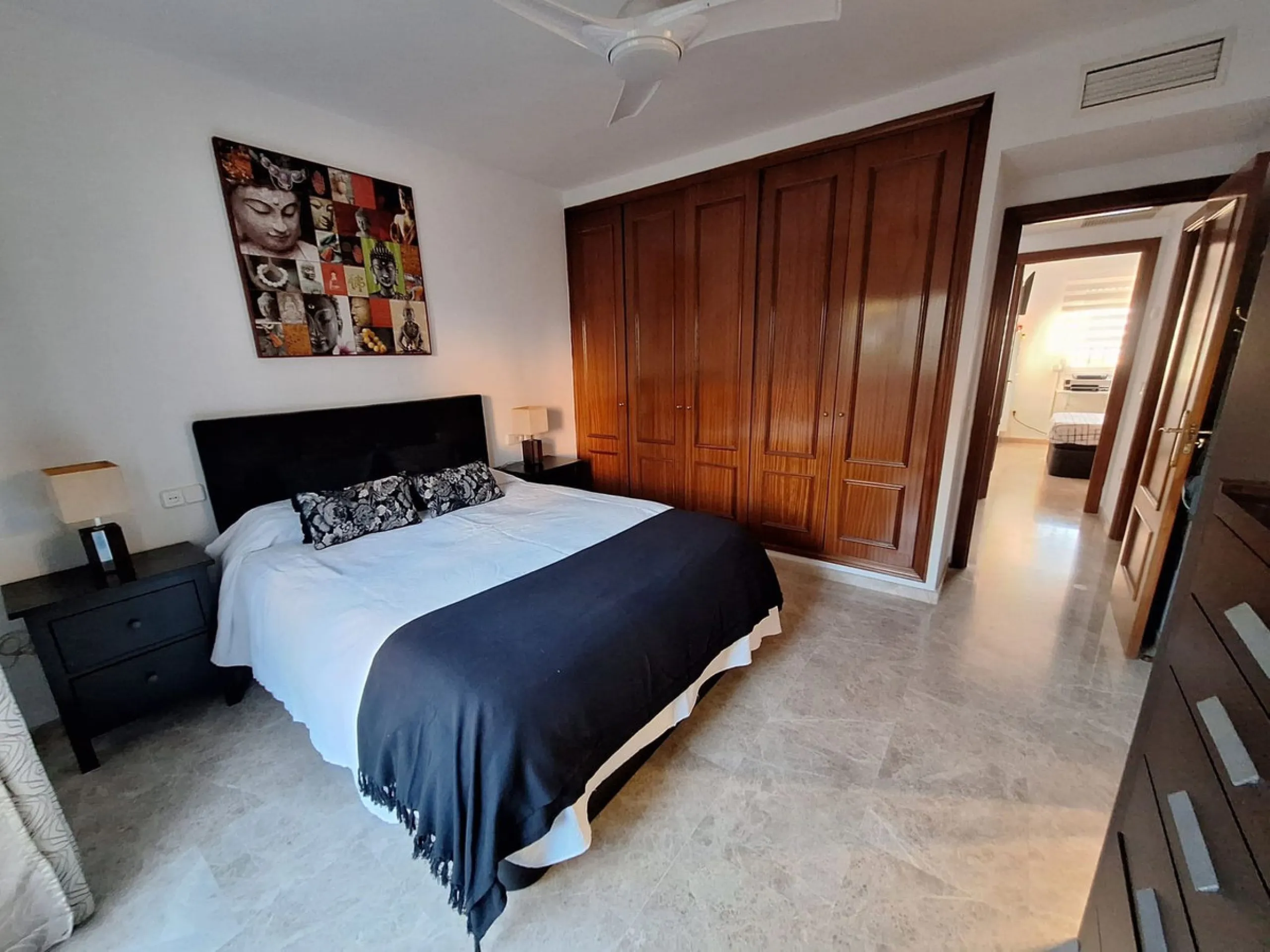 Discover unparalleled coastal serenity in this magnificent semi-detached townhouse within the prestigious Sierramar III urbanisation, a secure gated enclave in Marbella's exclusive Huerta del Prado-La Montúa district, nestled against the foothills of the 