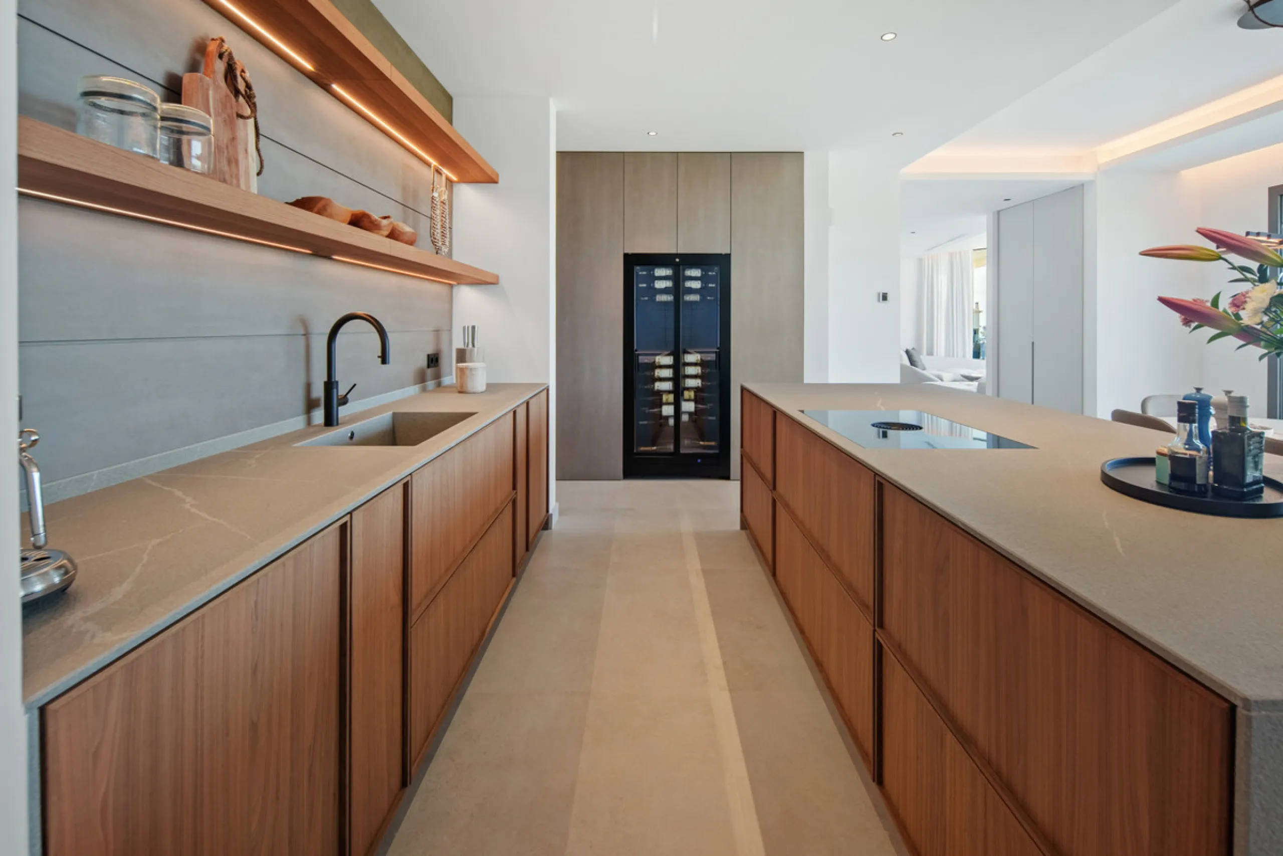 Set on a south-facing plot of over 1,000 m², this newly built villa delivers sweeping views of the Mediterranean Sea and surrounding mountains. Developed by Sands Villas and designed by Gonzalez Jacobson, the property combines sharp modern architecture wi