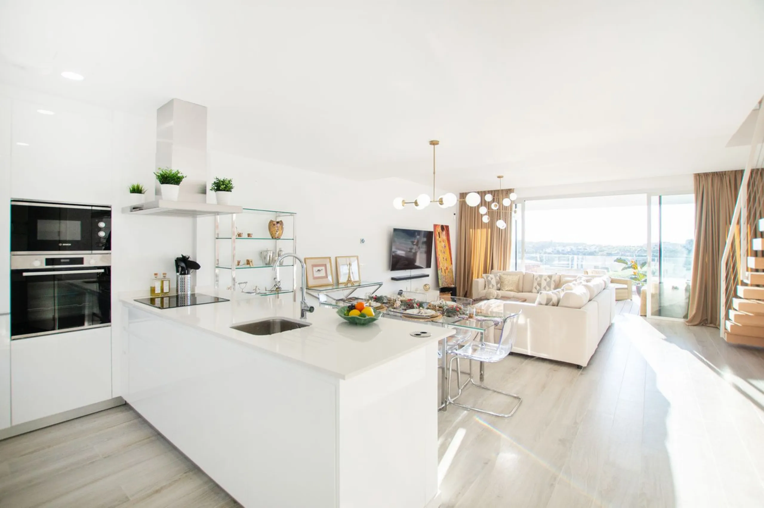The fashionable townhouses of Oceana Collection are split over three levels and offer an open plan design full of natural light. The living area is spacious with a fully fitted kitchen and elegant lounge and dining area all benefiting from a bright sunlit