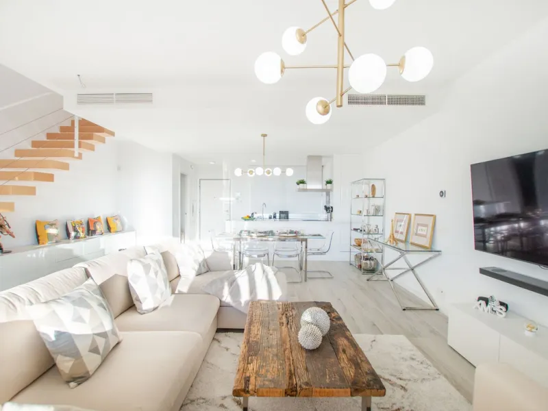 The fashionable townhouses of Oceana Collection are split over three levels and offer an open plan design full of natural light. The living area is spacious with a fully fitted kitchen and elegant lounge and dining area all benefiting from a bright sunlit