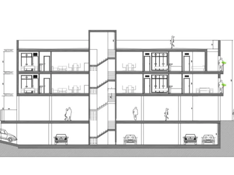 Land in Playa Bella in Cancelada, Playa road, intended for building apartments and a commercial area.
