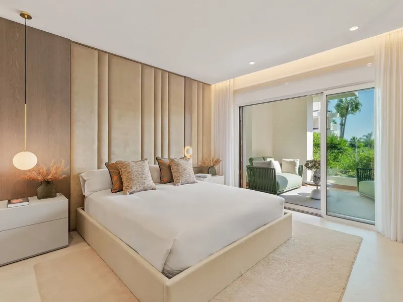 This exceptional ground-floor apartment combines luxury, comfort, and tranquility in perfect harmony. Featuring three spacious bedrooms and two bathrooms across 126 sqm of thoughtfully designed living space, the home offers an open-plan layout that unites