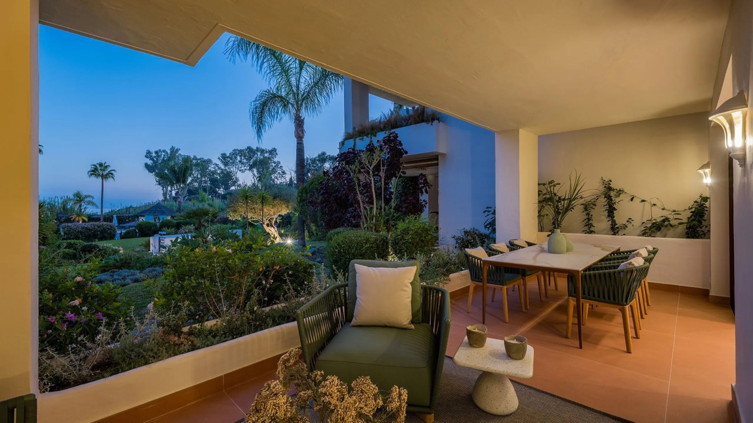 This exceptional ground-floor apartment combines luxury, comfort, and tranquility in perfect harmony. Featuring three spacious bedrooms and two bathrooms across 126 sqm of thoughtfully designed living space, the home offers an open-plan layout that unites