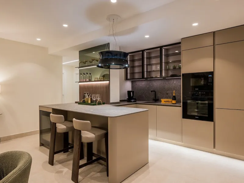 This exceptional ground-floor apartment combines luxury, comfort, and tranquility in perfect harmony. Featuring three spacious bedrooms and two bathrooms across 126 sqm of thoughtfully designed living space, the home offers an open-plan layout that unites