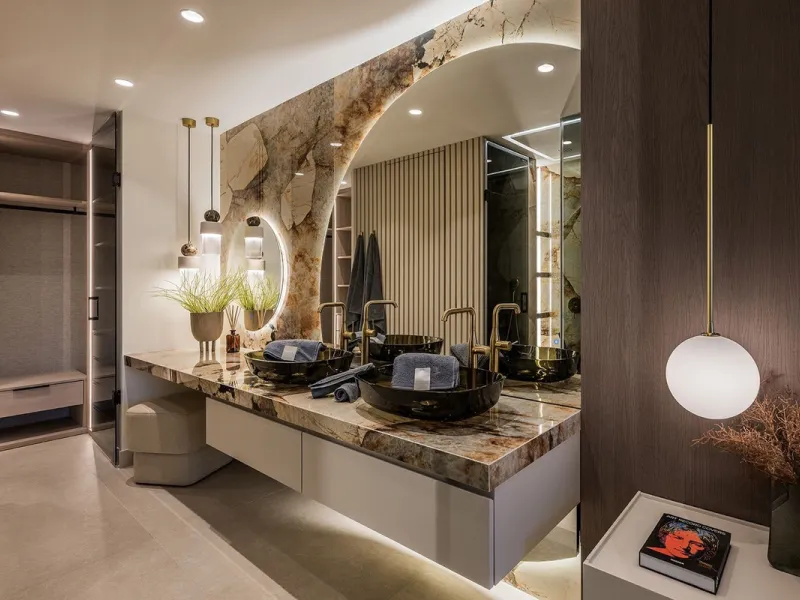 This exceptional ground-floor apartment combines luxury, comfort, and tranquility in perfect harmony. Featuring three spacious bedrooms and two bathrooms across 126 sqm of thoughtfully designed living space, the home offers an open-plan layout that unites