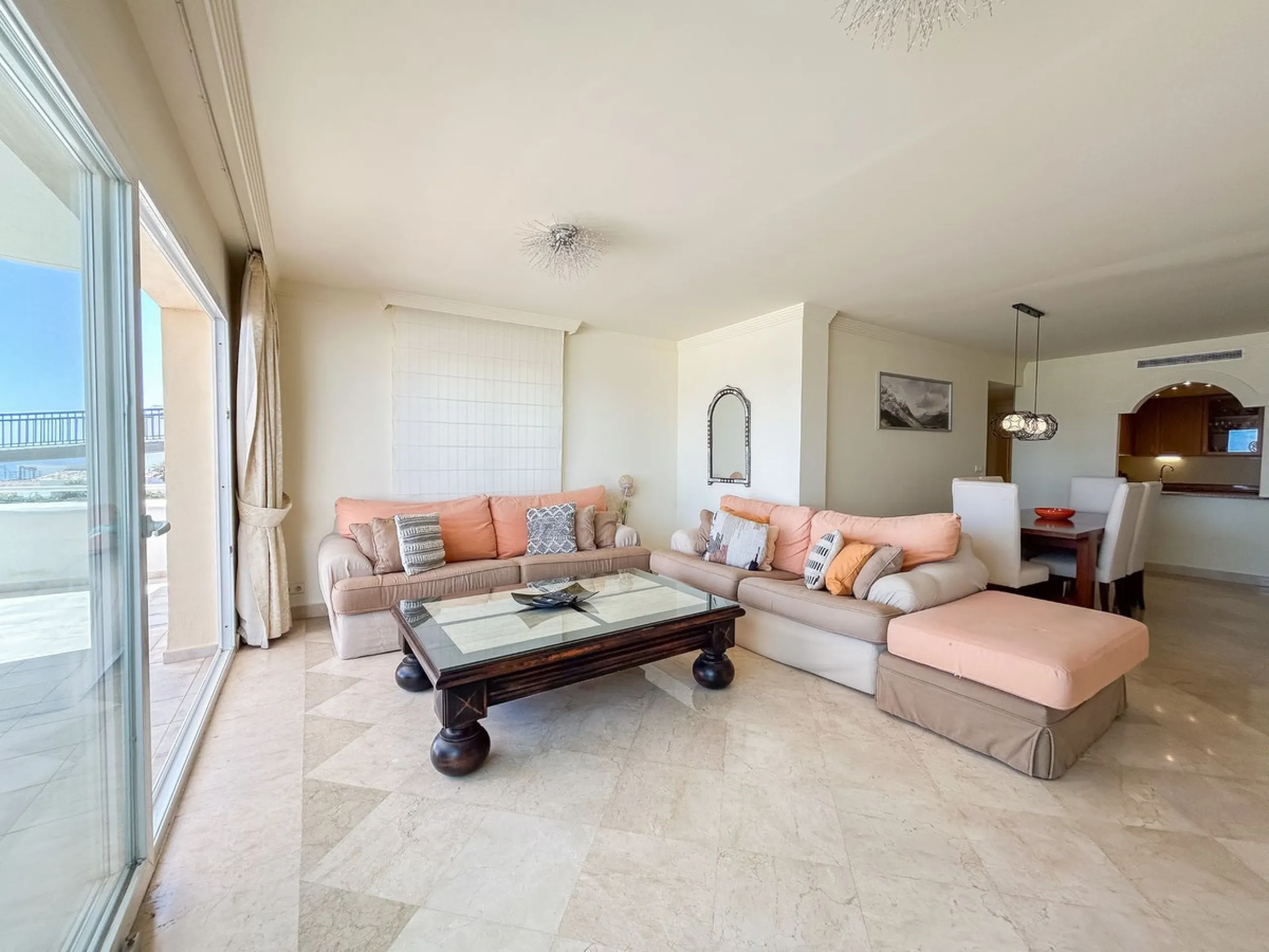 Unique beachfront opportunity located in the sought-after area of Buenas Noches, Estepona, this frontline beach apartment offers direct access to the Mediterranean and uninterrupted panoramic sea views. The property features two spacious bedrooms and two 