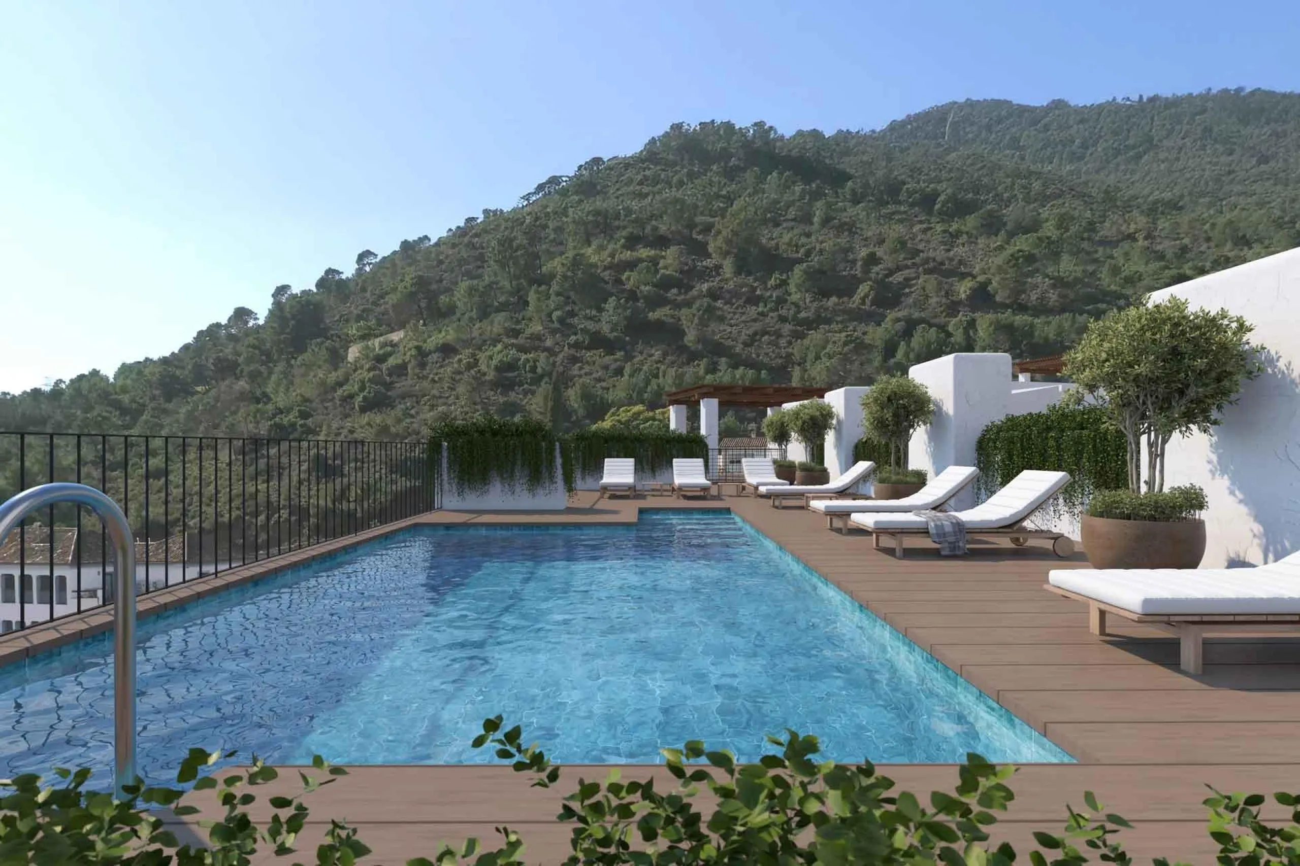 New-Build Apartments and Penthouses for Sale in the Heart of Benahavís, Costa del Sol& & Exclusive Residential in a Privileged Location& Located in the charming Andalusian village of Benahavís, this new residential complex consists of 28 contempo