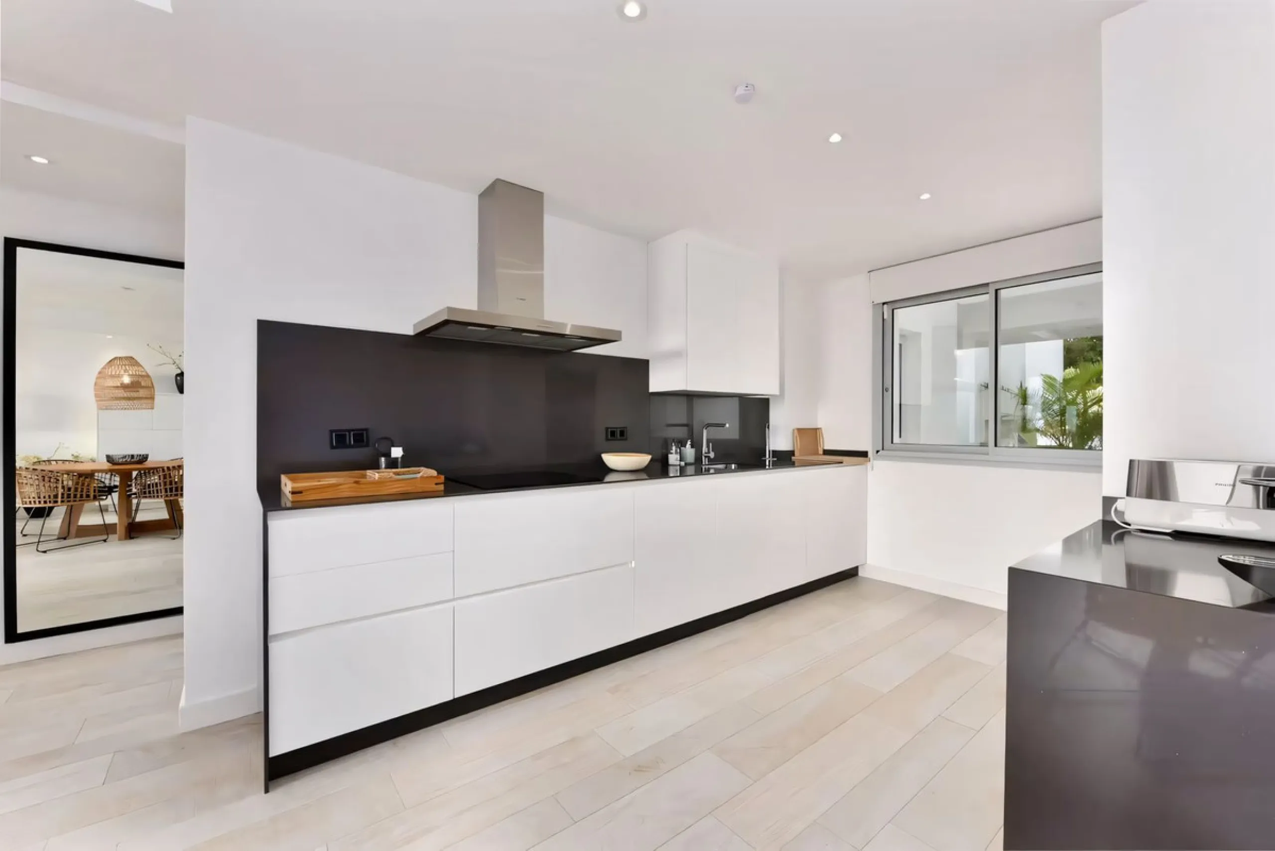 We are pleased to present this bright; modern  and stunning elevated ground floor apartment in the heart of  Casares; Alcazaba lagoon.  The open-concept living area seamlessly connects to a modern dining space, creating a comfortable environment filled wi