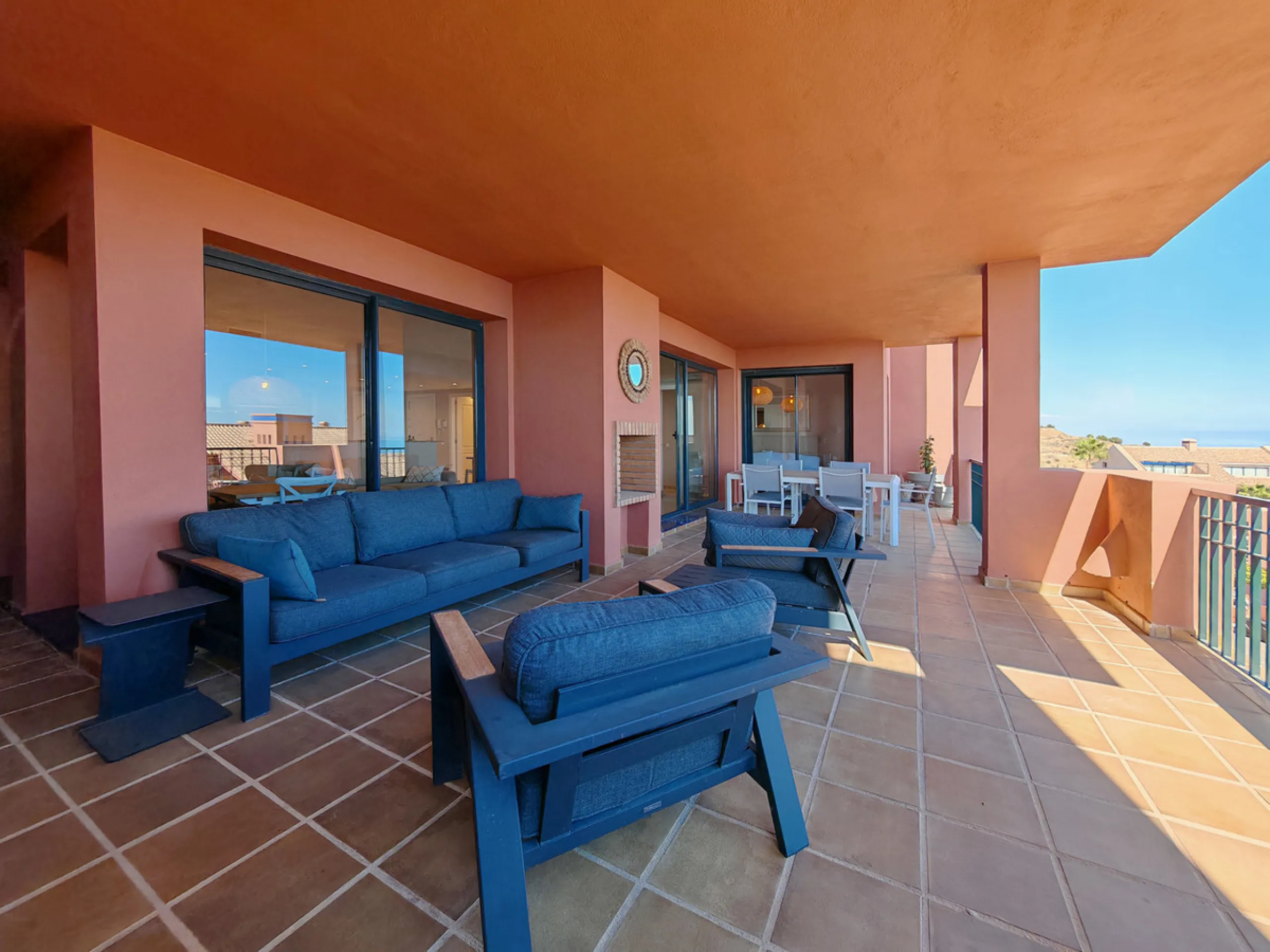 Ground Floor Apartment for sale in , Mijas Costa with 3 bedrooms, 2 bathrooms, 1 on suite bathroom and 1 toilet, with communal swimming pool and private garage (1 parking spaces). Regarding property dimensions, it has 109.7 m² built and 42.19 m² terrace. 