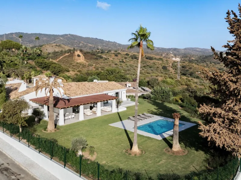 Discover the essence of modern Mediterranean living in this brand new Ibiza-style villa, perfectly positioned in the prestigious and elevated enclave of El Rosario, Marbella East.