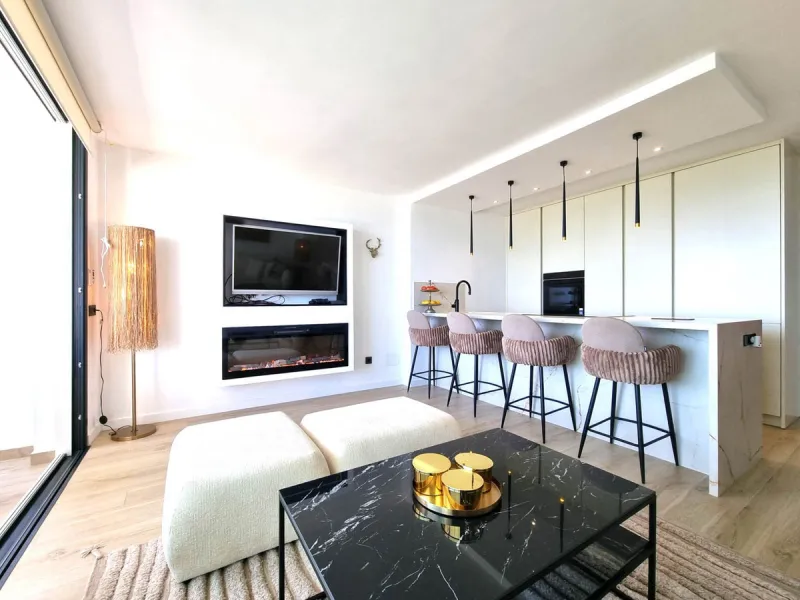 Step into coastal luxury with this exceptional 1-bedroom, 70 m² beachfront apartment, located in the prestigious Miraflores community on the Costa del Sol. Immaculately refurbished to the highest standards, this rare gem offers breathtaking Mediterranean 