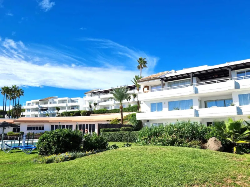 Step into coastal luxury with this exceptional 1-bedroom, 70 m² beachfront apartment, located in the prestigious Miraflores community on the Costa del Sol. Immaculately refurbished to the highest standards, this rare gem offers breathtaking Mediterranean 