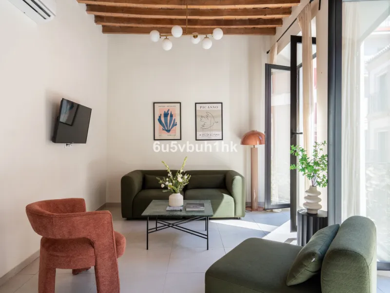 Imagine living in Málaga's historic center, on a wide and quiet street just a stone's throw from Calle Carretería. This apartment has something rare—a feeling of space, privacy, and uplifting light that fills every room. Step out onto any of the three sun