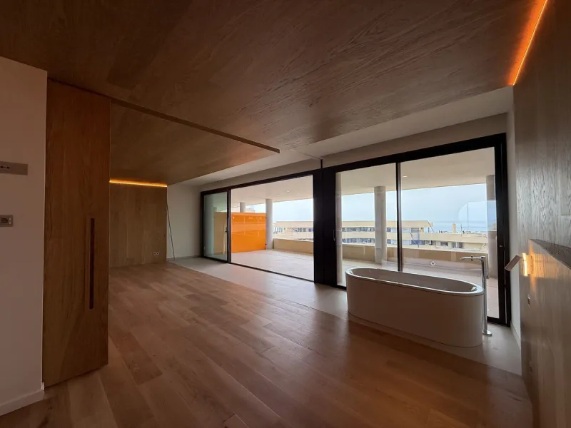 Be among the very first to reserve this stunning brand-new, just-completed 3-bed, 2-bath apartment. Spread across 140 m² built, the open-plan living and kitchen area is bright and spacious, with floor-to-ceiling sliding glass doors that seamlessly extend 