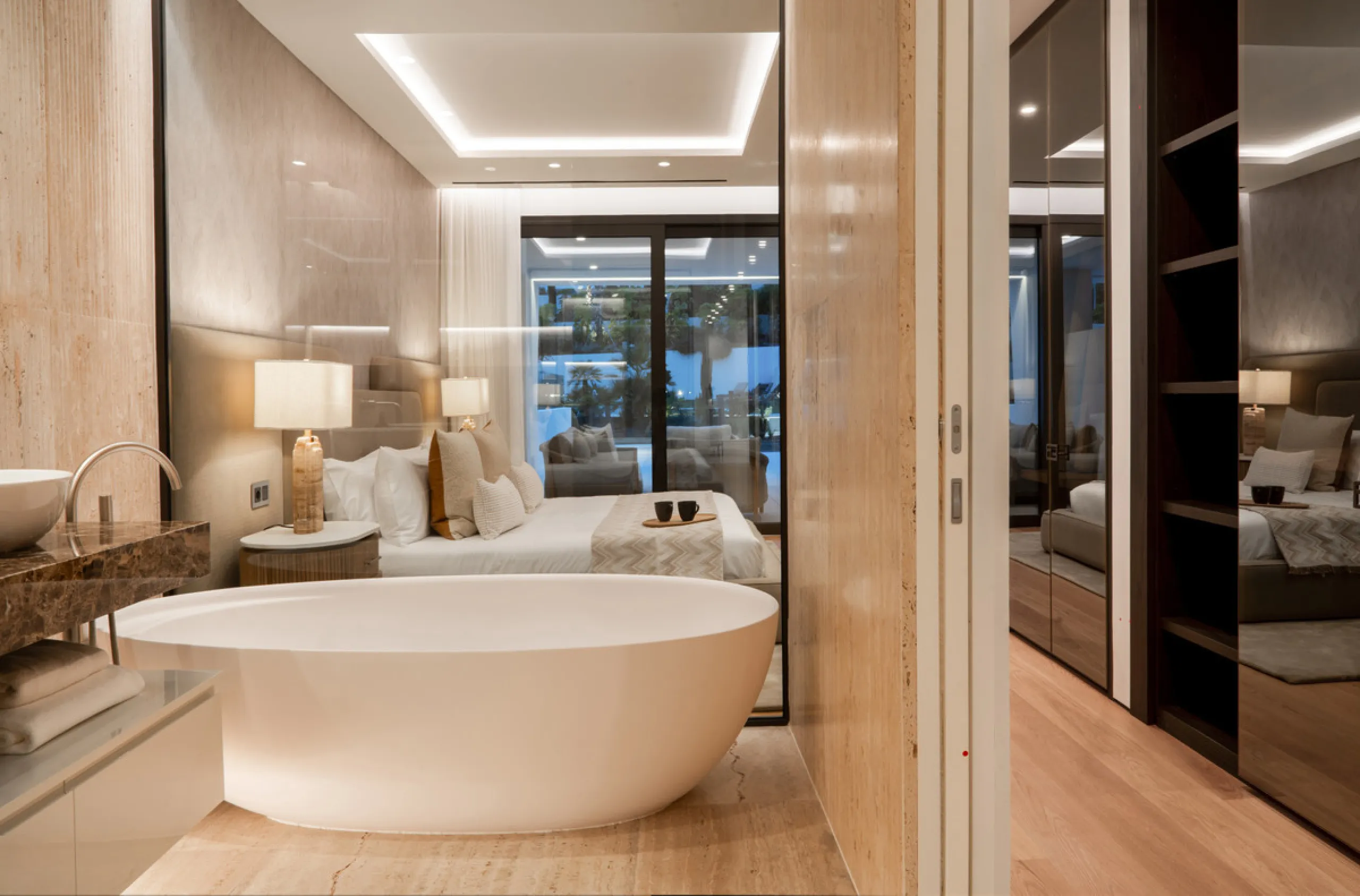 This exquisite 4-bedroom duplex in Epic Marbella by Fendi offers the ultimate in luxury living on Marbella's prestigious Golden Mile. With 337.94 m² of beautifully designed interiors and a 105.38 m² private terrace, this brand-new residence is the perfect