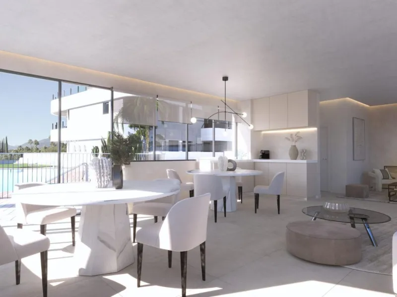 AMAZING RESIDENTIAL COMPLEX IN MARBELLA& & Modern private residential complex consisting of 57 homes, with fantastic 1, 2 and 3 bedroom flats, and incredible ground floor and penthouses with large terraces and an incredible integrated jacuzzi. Brigh