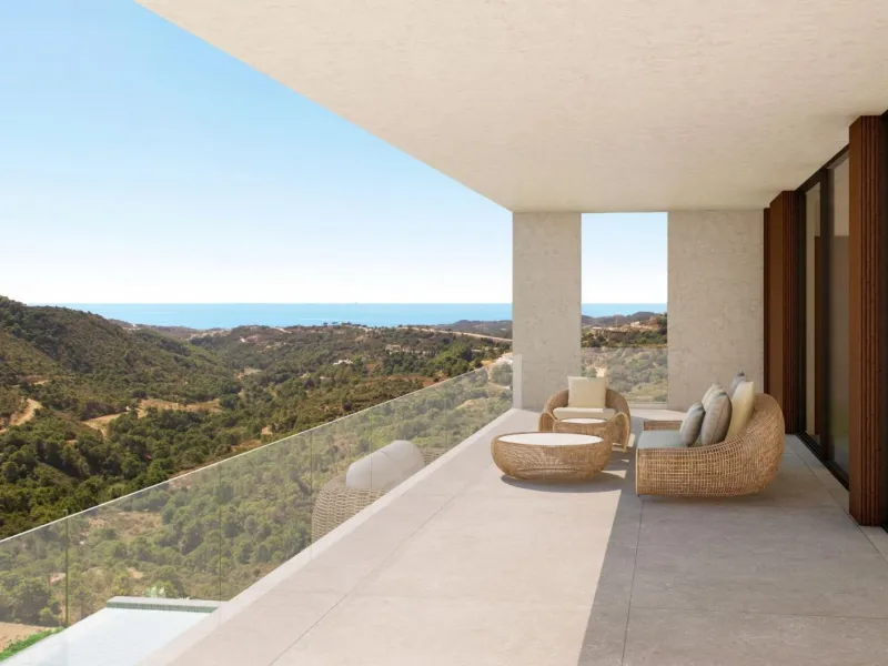 Newly built luxury villa in Monte Mayor, Benahavís: nature, privacy and sea views& & Exclusive contemporary villa in the heart of the Monte Mayor valley& This exceptional newly built villa in Monte Mayor, located in the hills of Benahavís, offers