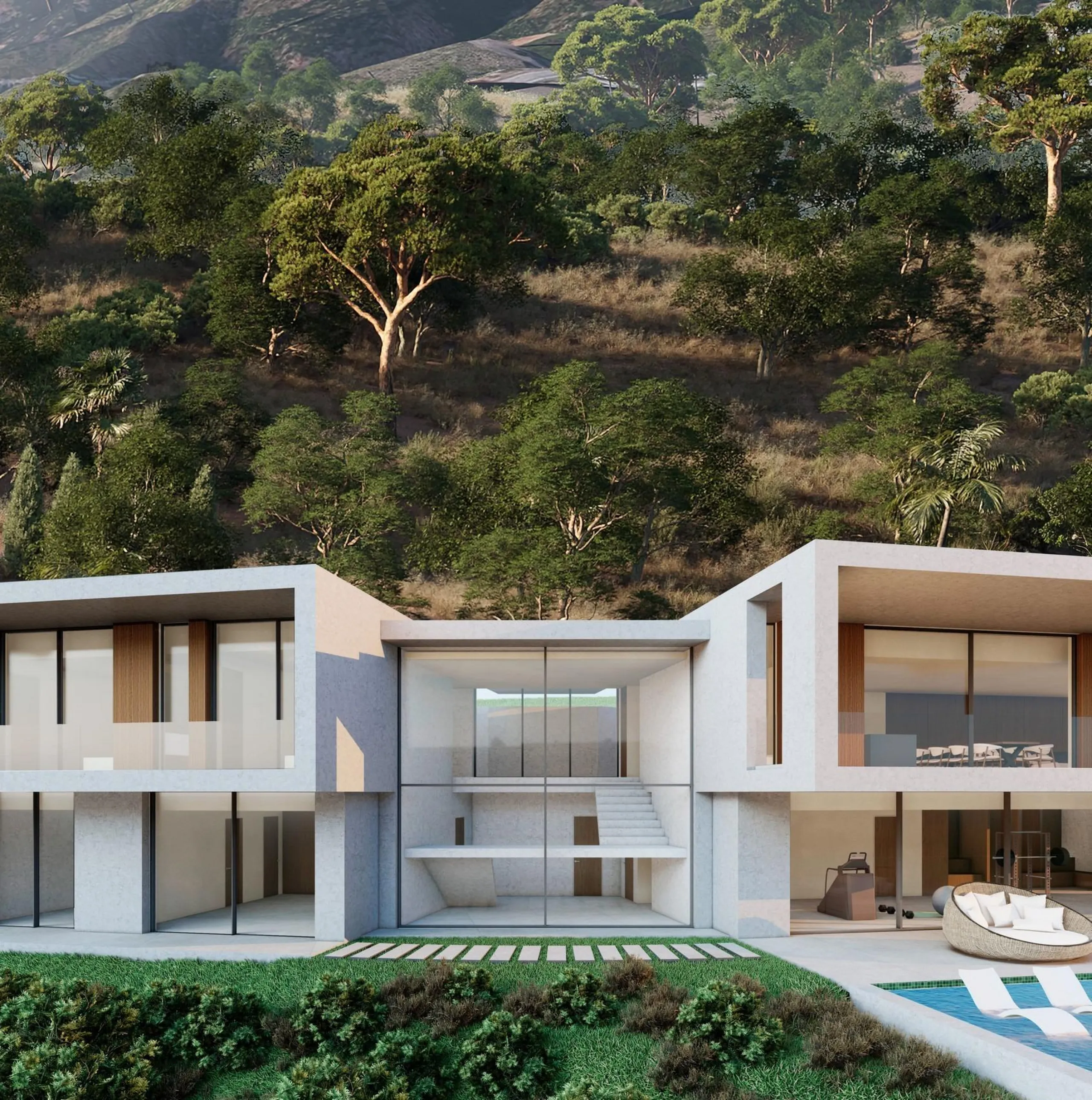 Newly built luxury villa in Monte Mayor, Benahavís: nature, privacy and sea views& & Exclusive contemporary villa in the heart of the Monte Mayor valley& This exceptional newly built villa in Monte Mayor, located in the hills of Benahavís, offers