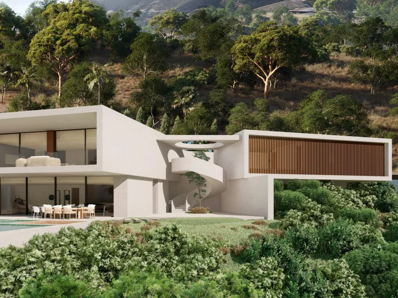 Newly built luxury villa in Monte Mayor, Benahavís: nature, privacy and sea views& & Exclusive contemporary villa in the heart of the Monte Mayor valley& This exceptional newly built villa in Monte Mayor, located in the hills of Benahavís, offers