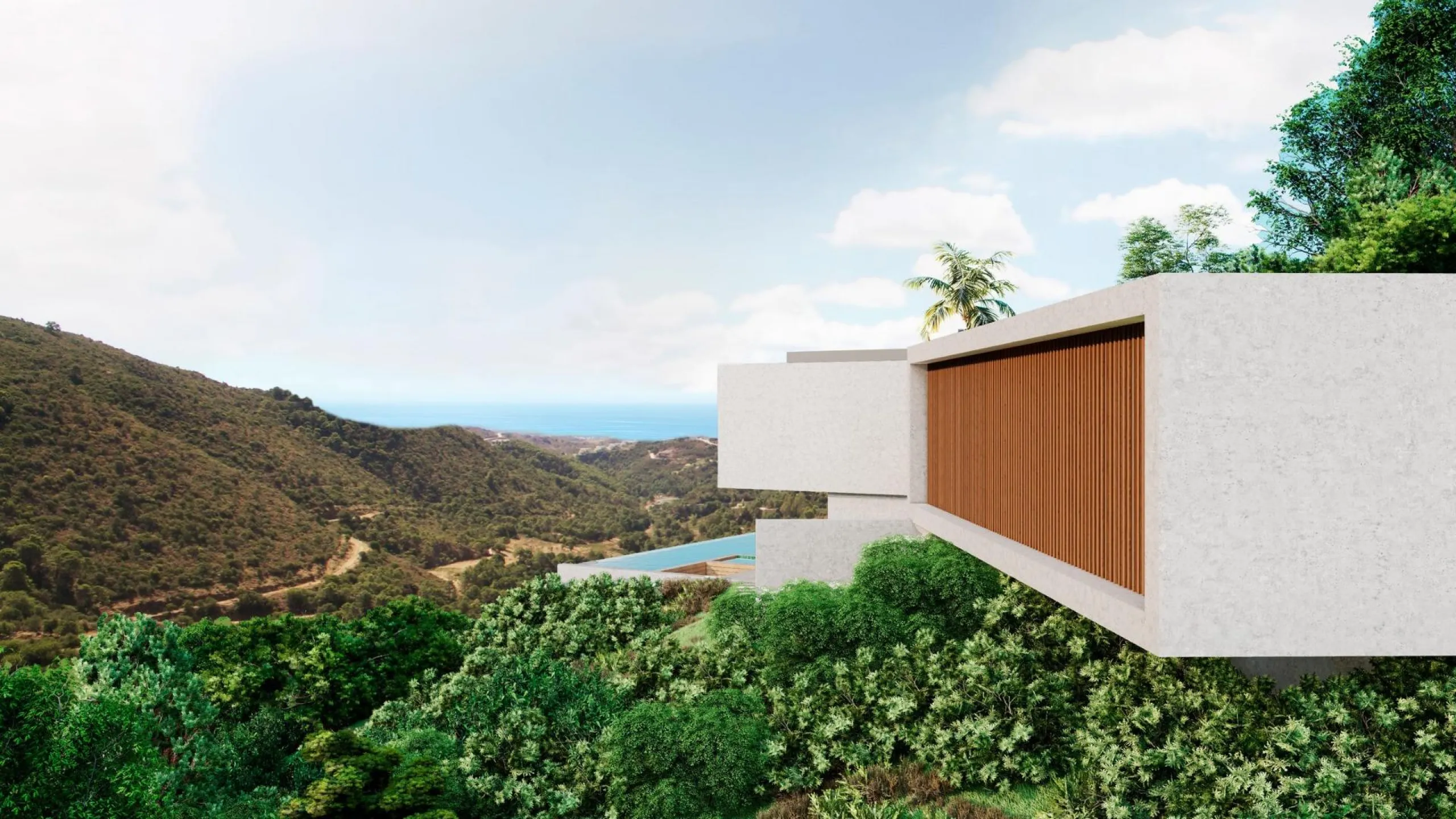 Newly built luxury villa in Monte Mayor, Benahavís: nature, privacy and sea views& & Exclusive contemporary villa in the heart of the Monte Mayor valley& This exceptional newly built villa in Monte Mayor, located in the hills of Benahavís, offers