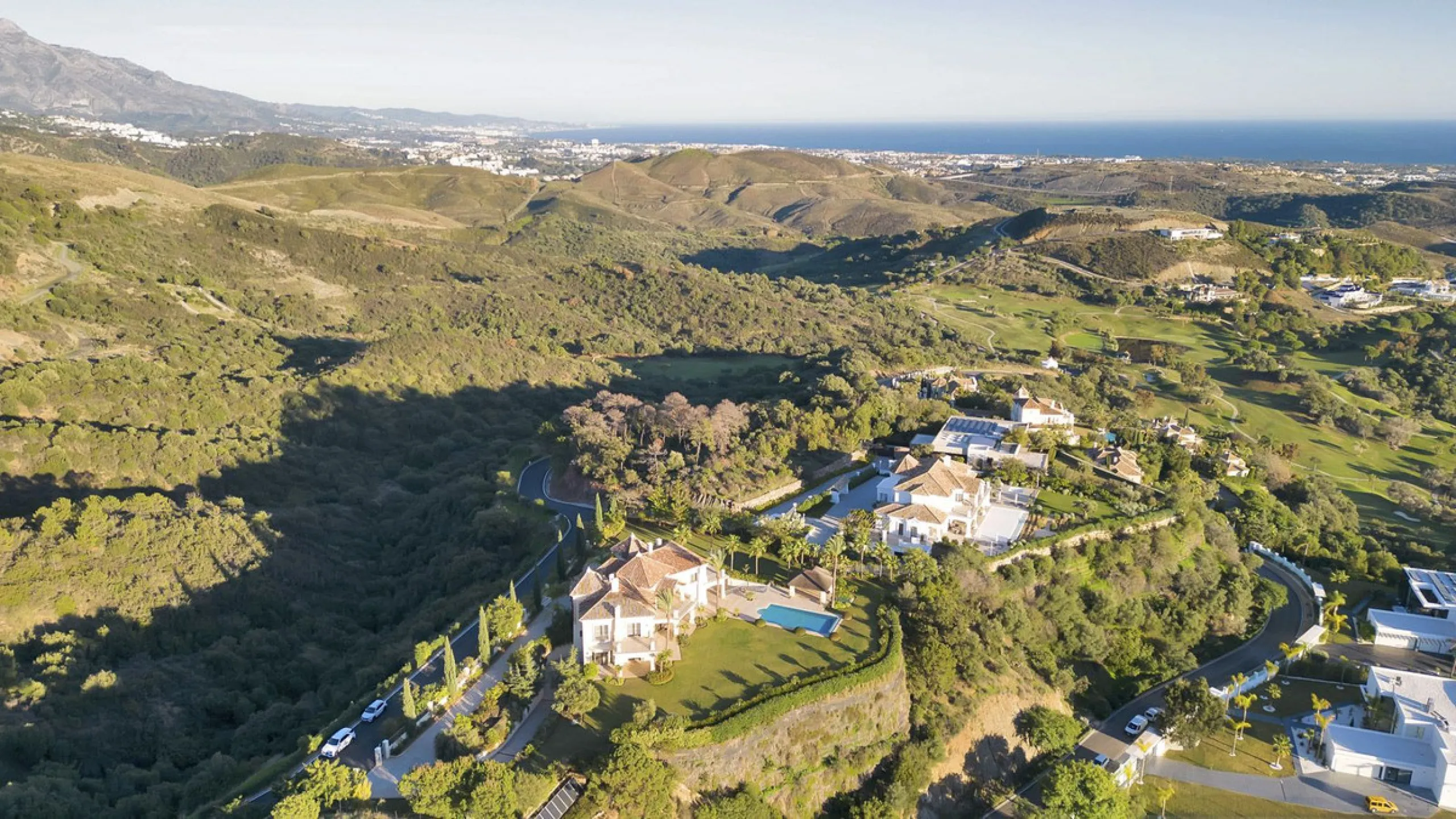This exclusive property offers stunning views of the sea, the Spanish and African coasts and Gibraltar and is situated in a very private and protected location in the elegant and gated Marbella Club Golf Resort. Built with the highest quality; solid woode