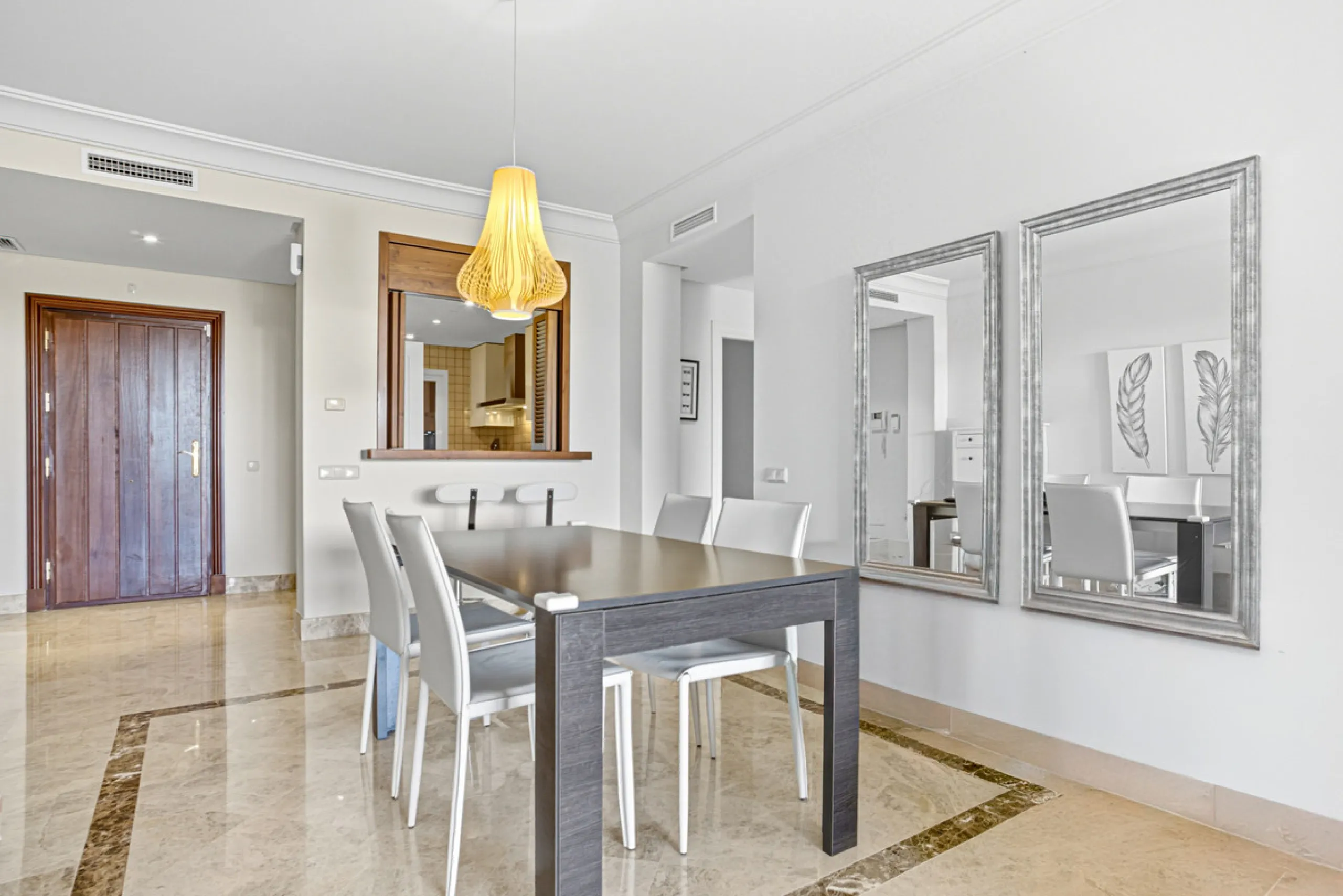 Elegant ground-floor apartment located in one of the most exclusive and peaceful developments in Nueva Andalucía. This carefully maintained property offers the perfect blend of comfort, privacy, and Mediterranean charm. It features two spacious bedrooms a