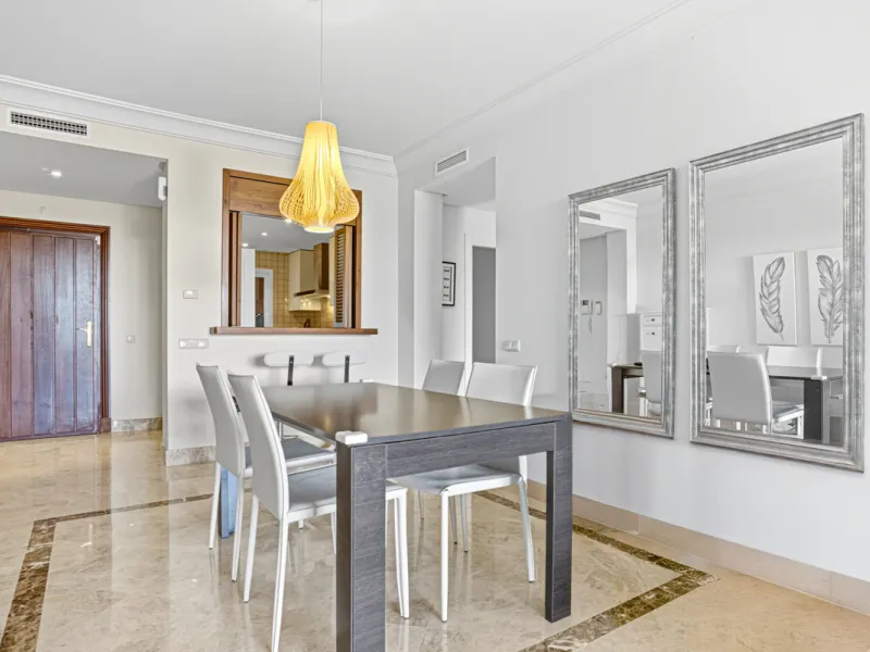 Elegant ground-floor apartment located in one of the most exclusive and peaceful developments in Nueva Andalucía. This carefully maintained property offers the perfect blend of comfort, privacy, and Mediterranean charm. It features two spacious bedrooms a