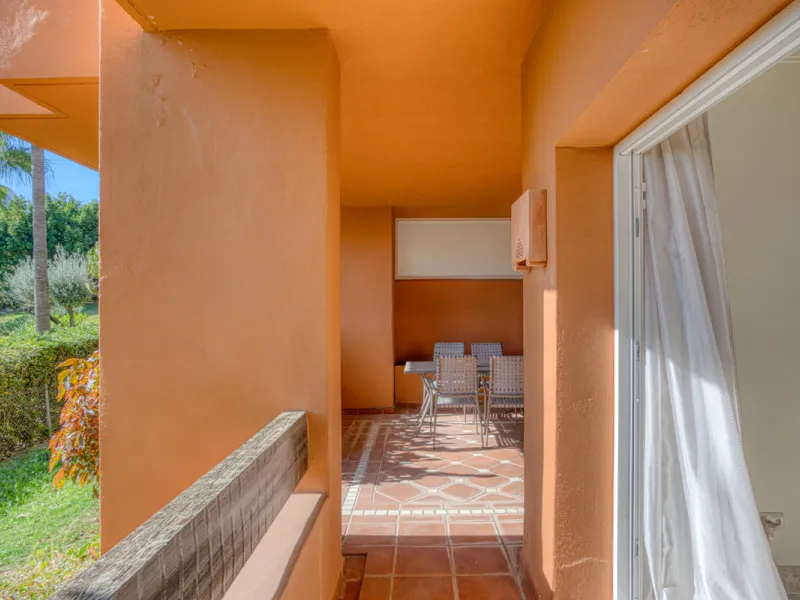 Elegant ground-floor apartment located in one of the most exclusive and peaceful developments in Nueva Andalucía. This carefully maintained property offers the perfect blend of comfort, privacy, and Mediterranean charm. It features two spacious bedrooms a