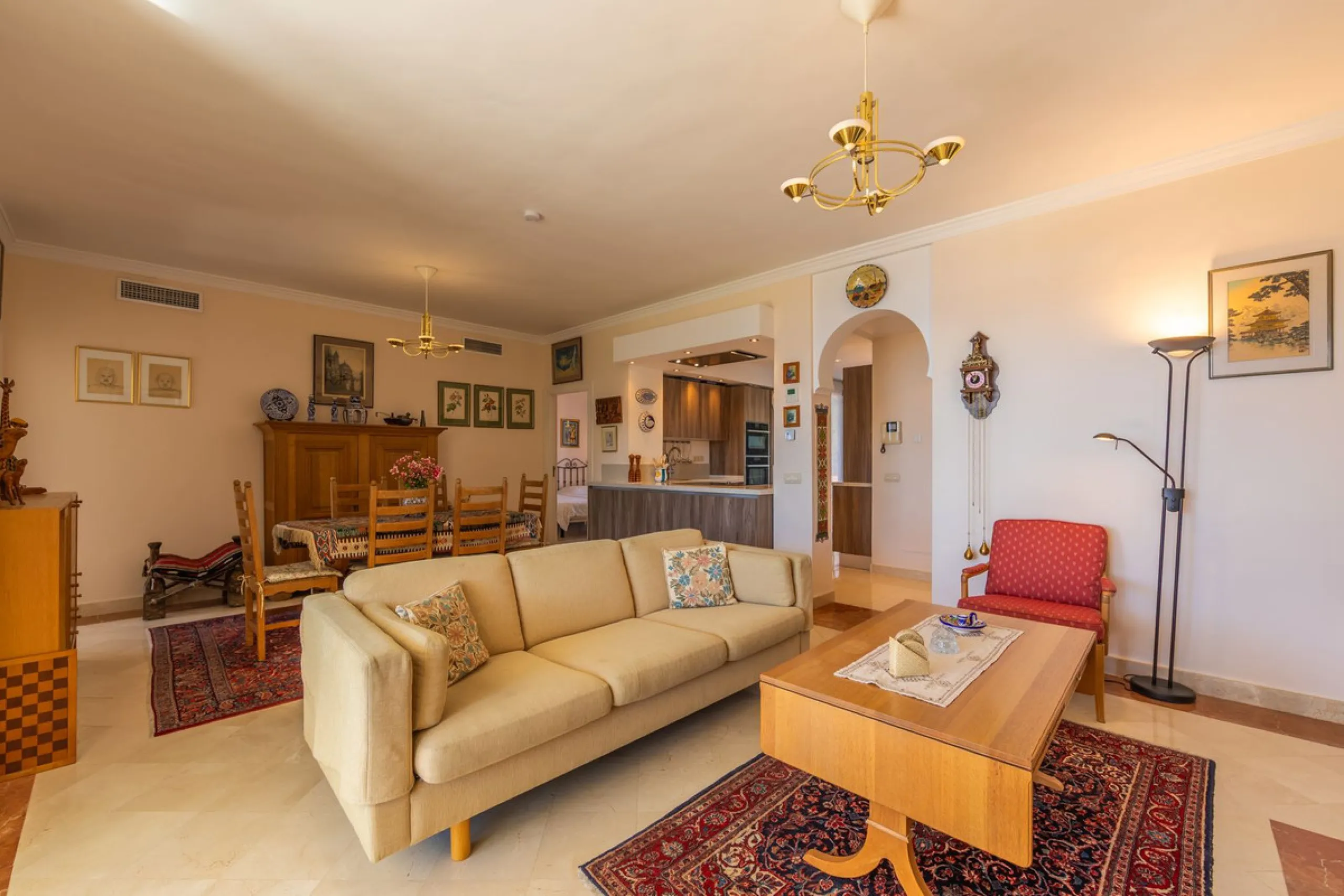 Stunning mid-floor apartment in the first line of the beach, with spectacular views of the sea, the beach, Gibraltar, and Africa, located in the exclusive Bay of Casares next to a protected historic area with an ancient Arab tower, within the prestigious 