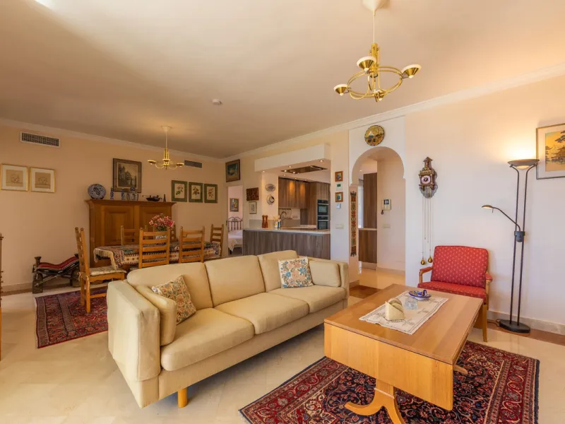 Stunning mid-floor apartment in the first line of the beach, with spectacular views of the sea, the beach, Gibraltar, and Africa, located in the exclusive Bay of Casares next to a protected historic area with an ancient Arab tower, within the prestigious 