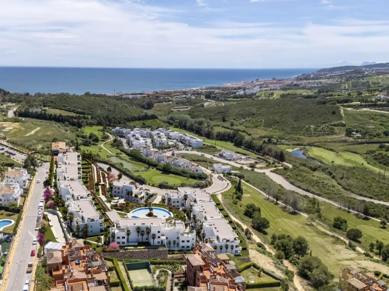 Luxury Golf Resort Living in Casares, Costa del Sol& & Experience an exceptional lifestyle at this exclusive residential resort located on the front line of Casares Costa Golf, a serene oasis with only 74 apartments and 17 penthouses. With 2 and 3-b