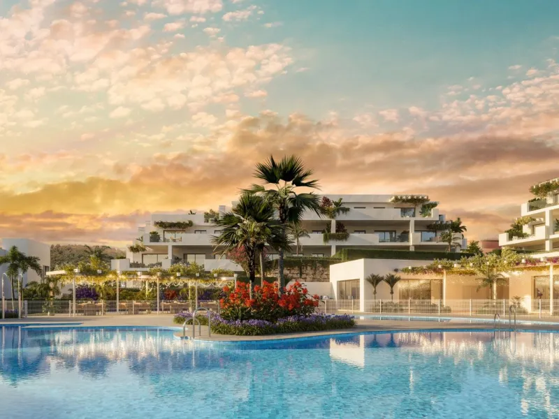Luxury Golf Resort Living in Casares, Costa del Sol& & Experience an exceptional lifestyle at this exclusive residential resort located on the front line of Casares Costa Golf, a serene oasis with only 74 apartments and 17 penthouses. With 2 and 3-b