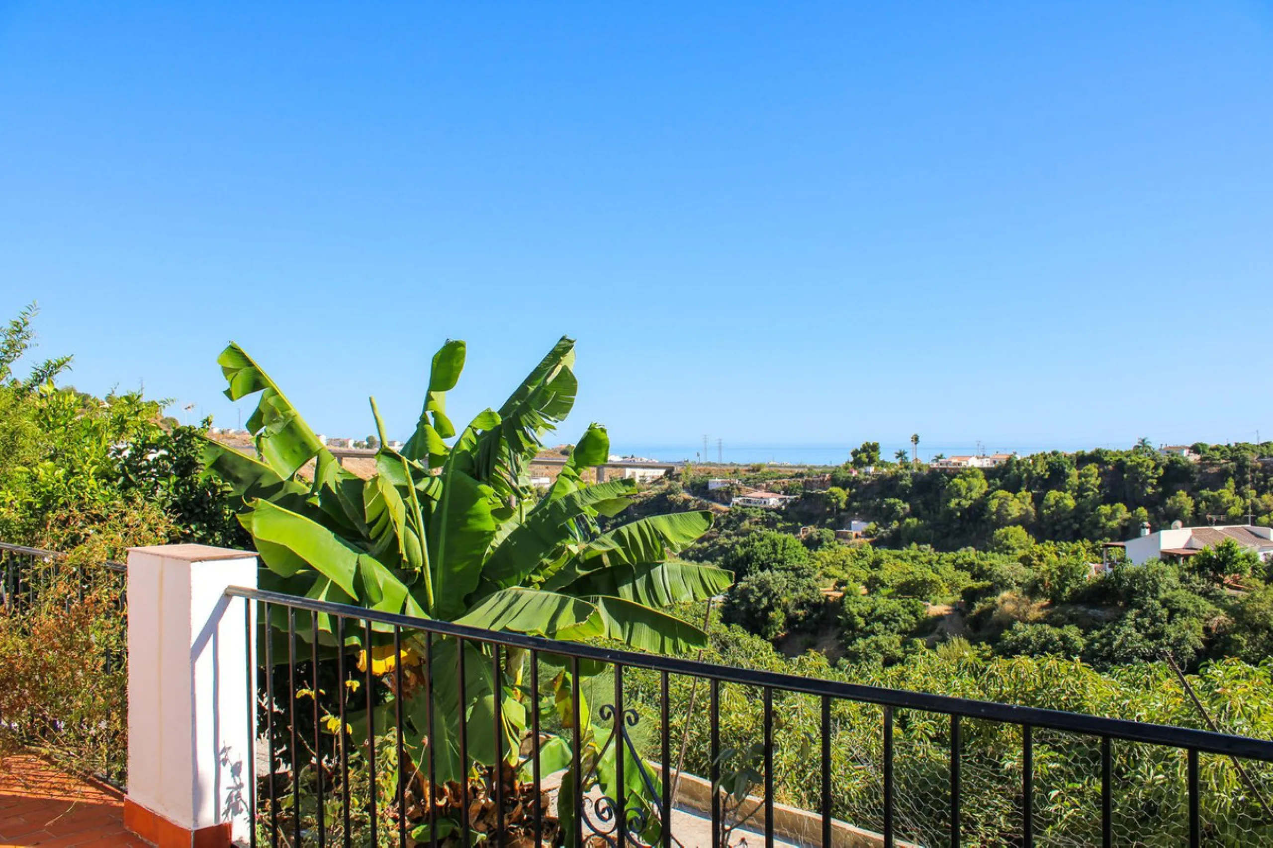 Villa with garden, private pool and three large terraces with sea views.
