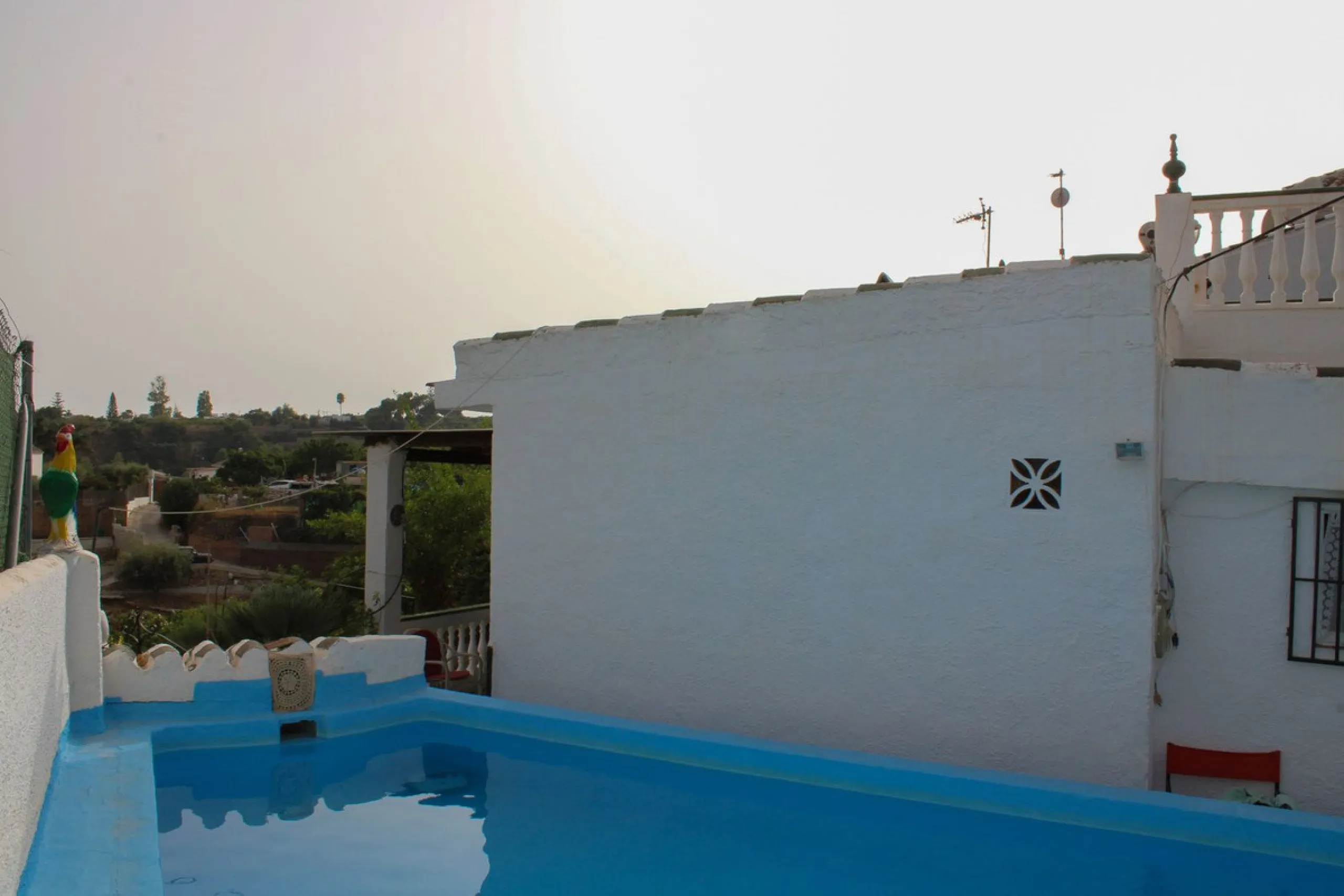 Villa with garden, private pool and three large terraces with sea views.