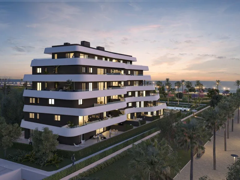 New Build Seafront Apartments in Los Álamos, Torremolinos& & Exclusive Seaside Living on the Costa del Sol& Discover this luxurious new development at Los Álamos beach, Torremolinos, located right in front of the beach and offering spectacular pa
