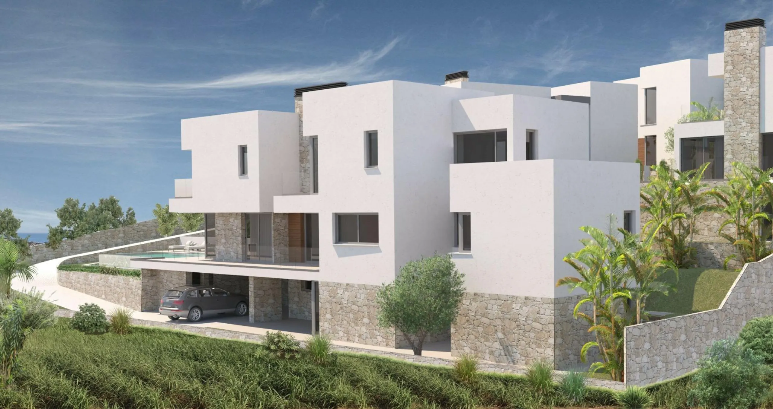 Exclusive New Villas for Sale in Las Farolas, Mijas Costa& & Prime Location by the Sea on the Costa del Sol& Discover this new development of 7 luxury villas located in the prestigious and well-established Las Farolas urbanization, between Fuengi