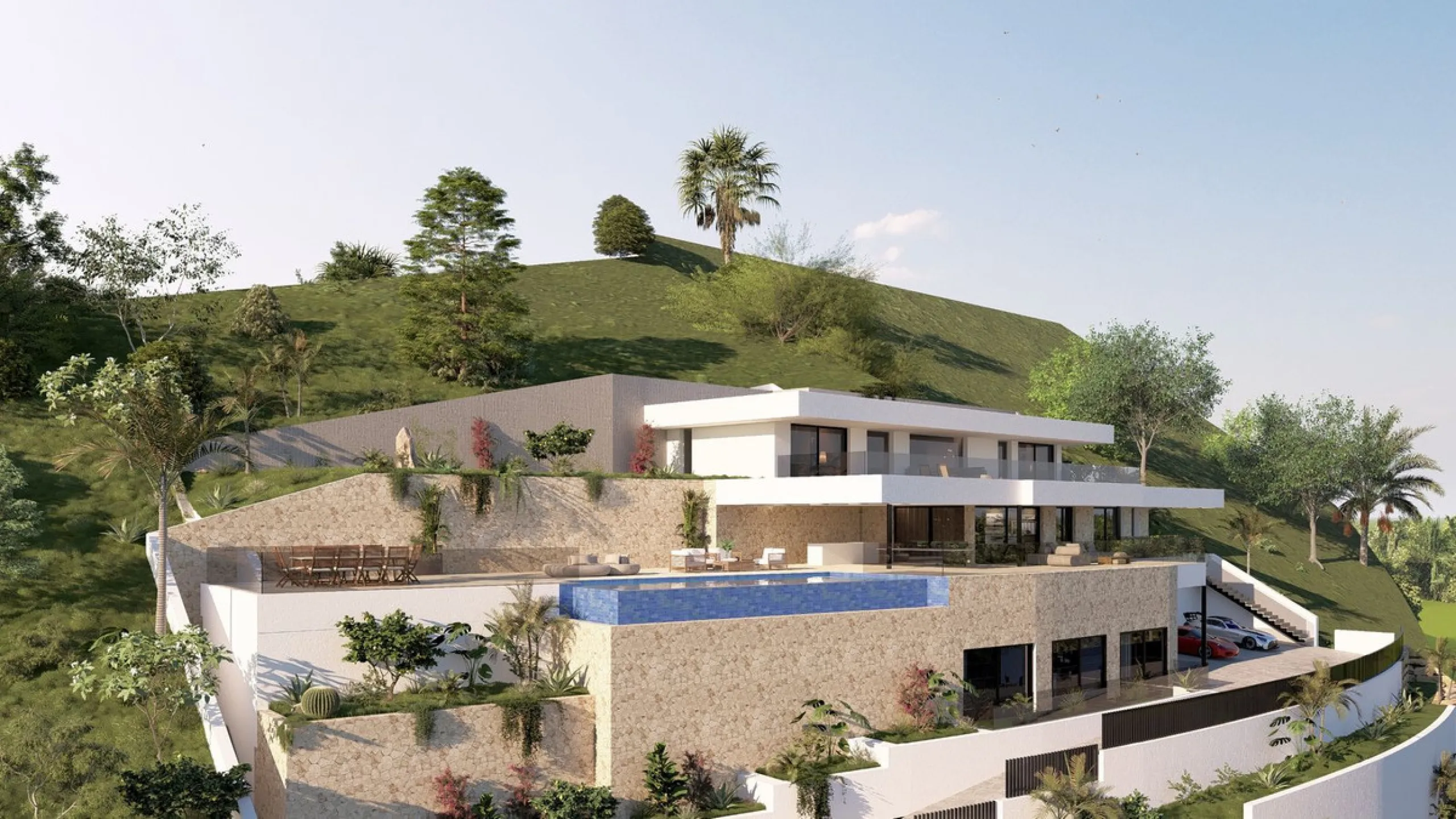 Prime south-facing plot with panoramic sea views with PLANNING PERMISSION AND PROJECT IN PLACE | Real de La Quinta, Benahavís.