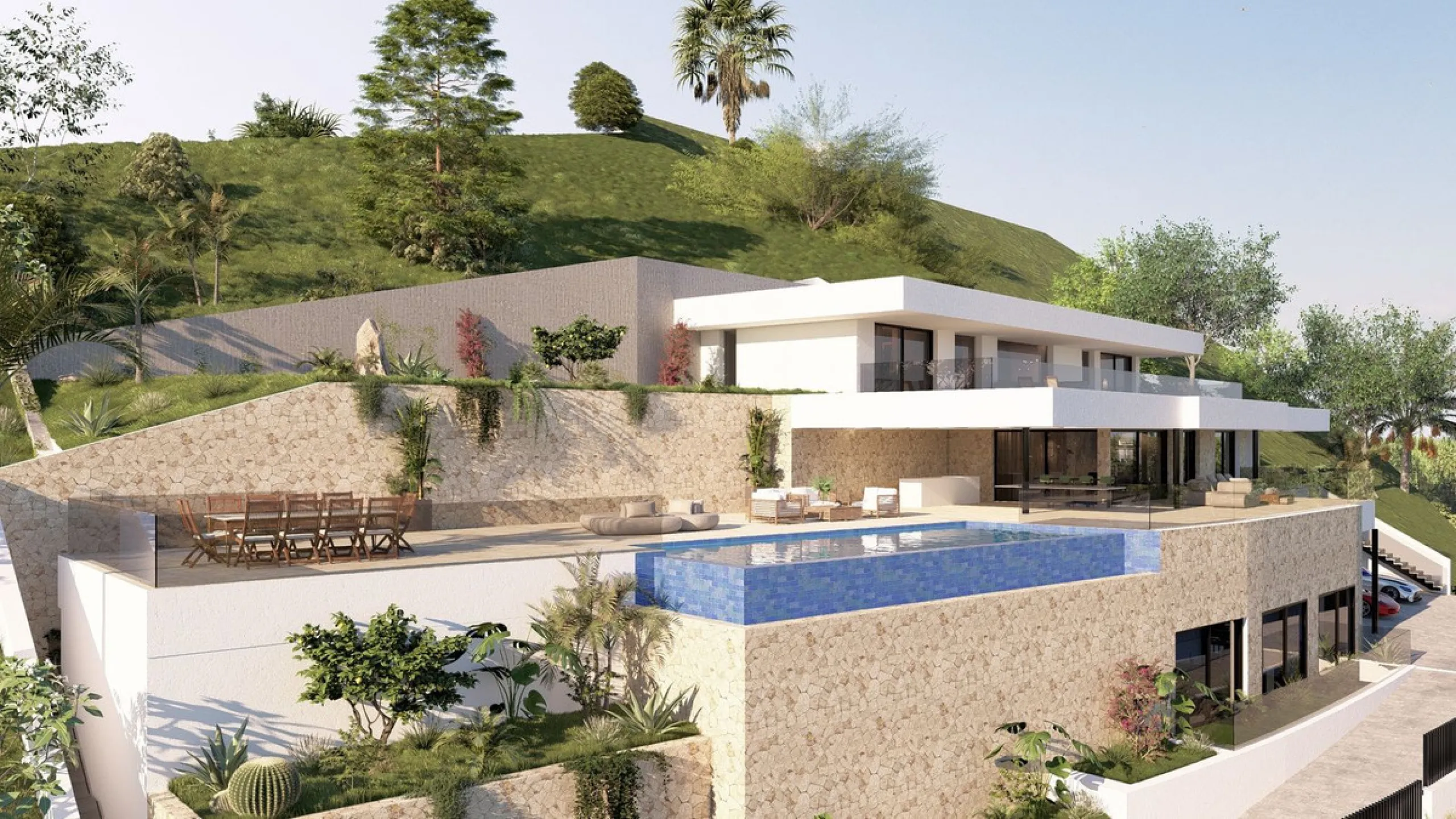 Prime south-facing plot with panoramic sea views with PLANNING PERMISSION AND PROJECT IN PLACE | Real de La Quinta, Benahavís.